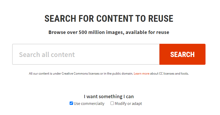 Creativecommons search